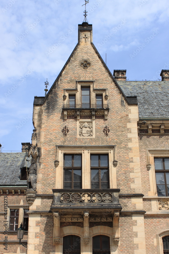 Fototapeta premium Old medieval palace in Prague, Czech Republic