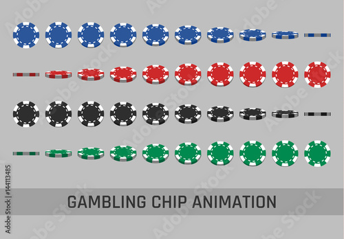 Falling gambling chips.