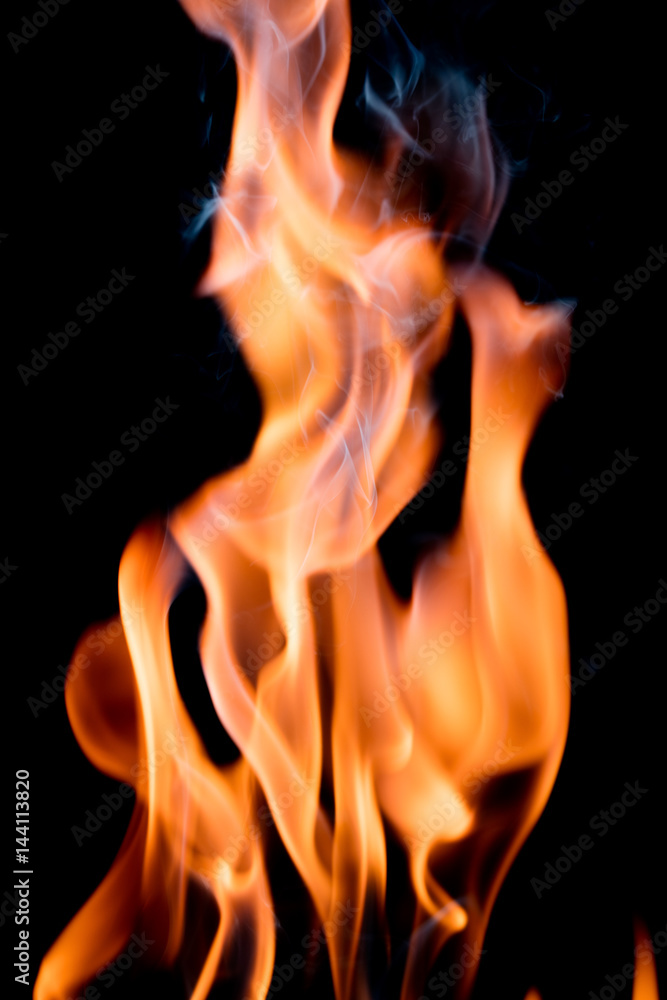 Close up view of natural flame with smoke Close up view of natural flame with smoke