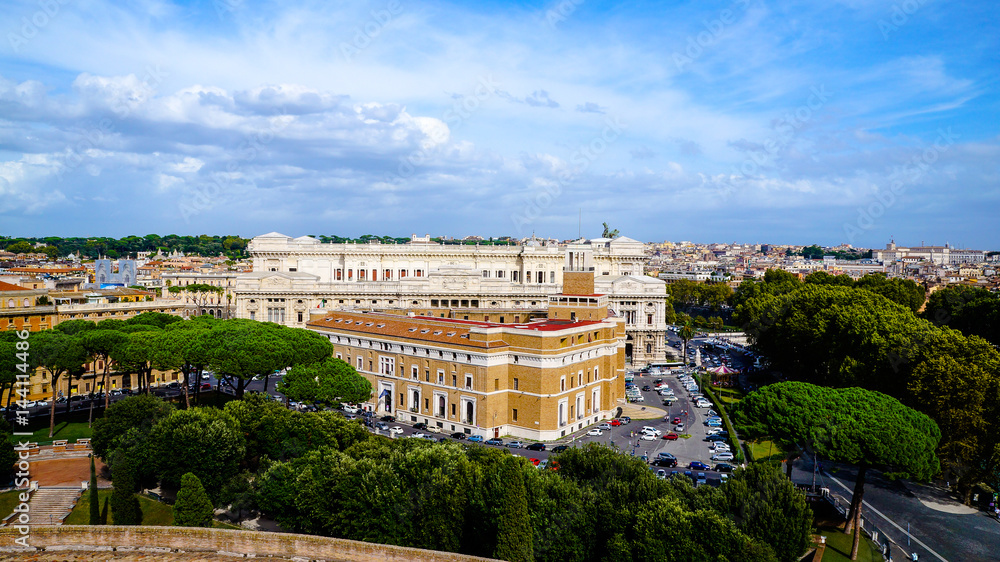 Blick über die Dächer Roms vom Castel San Angelo