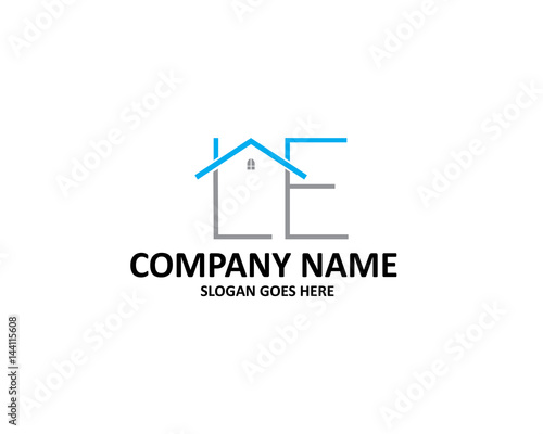 LE Letter House Logo