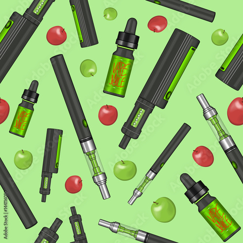 Seamless colorful vape pattern
