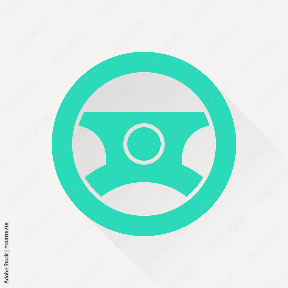 Car steering wheel symbol vector hmi dashboard flat icon Car steering wheel symbol vector hmi dashboard flat icon