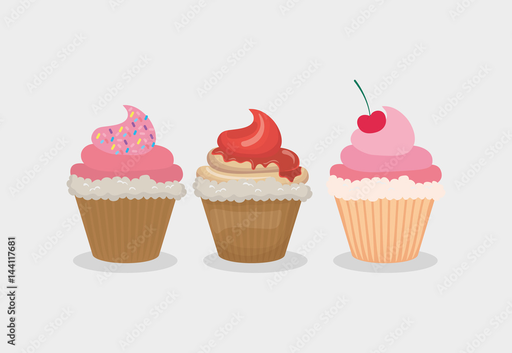 Delicious cupcake dessert icon vector illustration graphic design Delicious cupcake dessert icon vector illustration graphic design