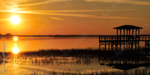 Twin Oaks Sunset / Sunset at Twin Oaks Lake near Kissimmee, Florida photo