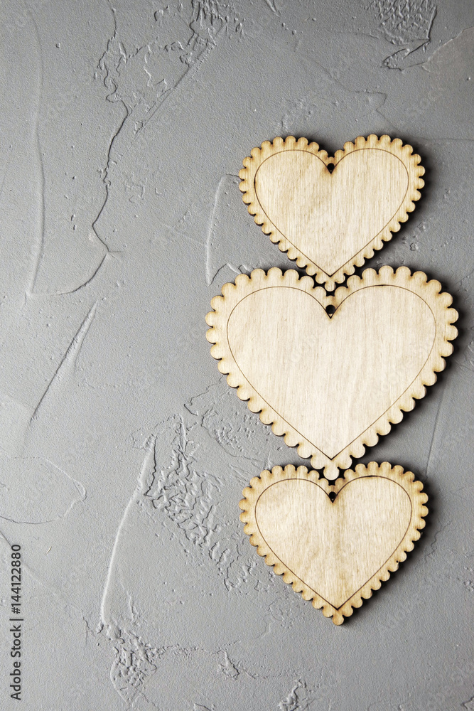 Fototapeta premium Wooden hearts