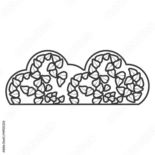 cloud organic food sticker outline vector illustration eps 10