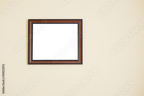 Wooden frame on a wall