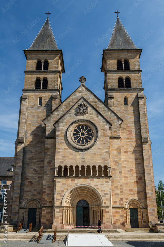 Romanic church in the historic centre of Echternach, Luxembourg