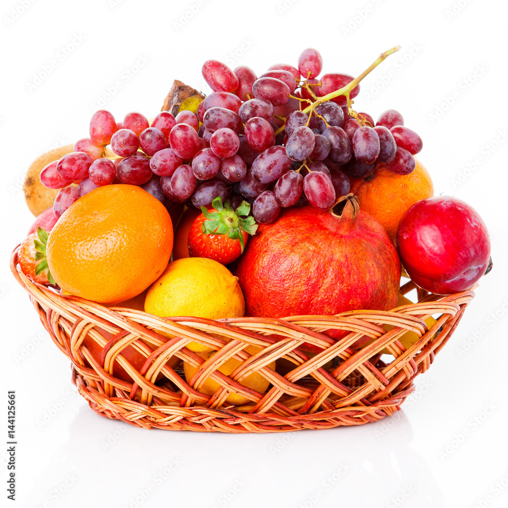 fruits isolated on white background. Fresh fruits fruits isolated on white background. Fresh fruits