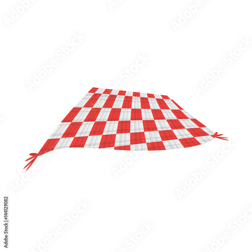 tablecloth blanket picnic image vector illustration eps 10