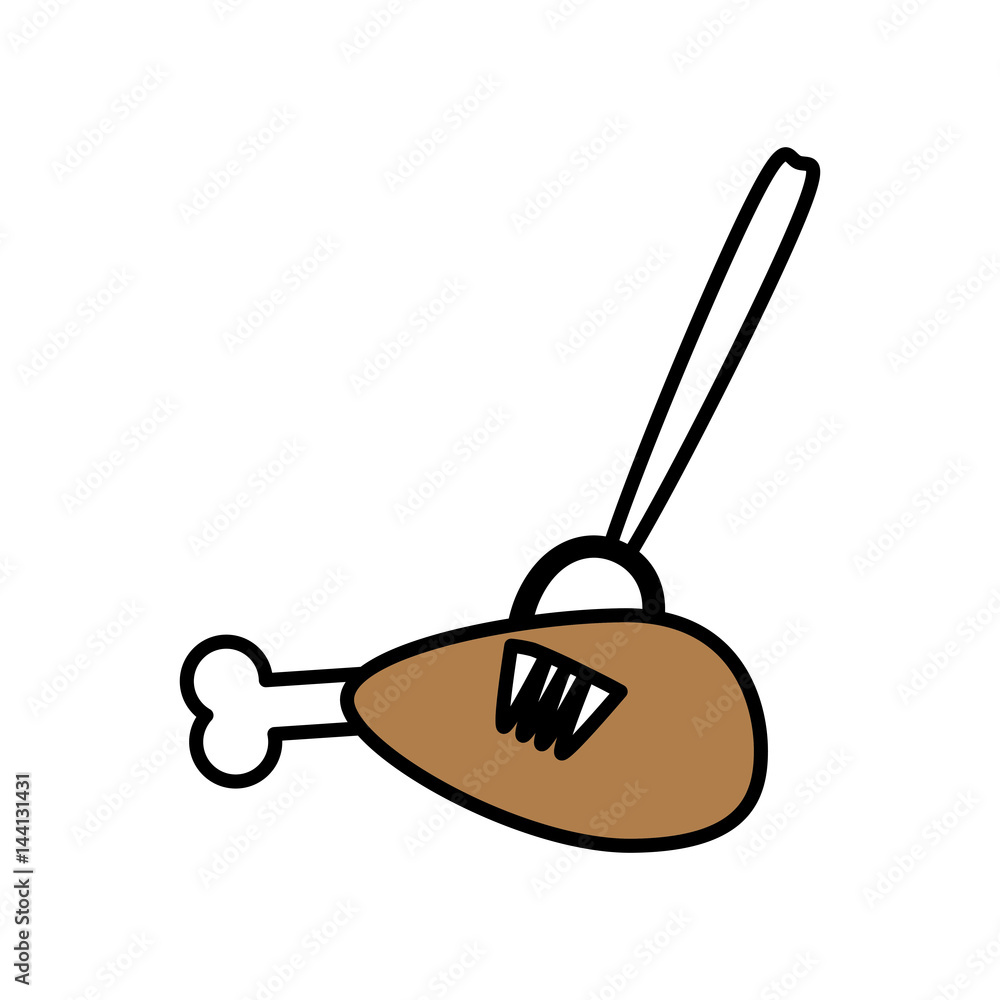 thigh chicken fork food vector illustration eps 10 thigh chicken fork food vector illustration eps 10