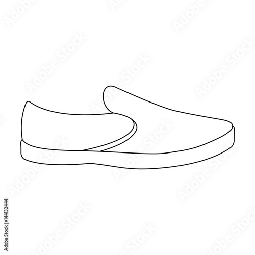 Blue men summer espadrilles . Summer comfortable shoes on the bare feet for everyday wear.Different shoes single icon in outline style vector symbol stock illustration.