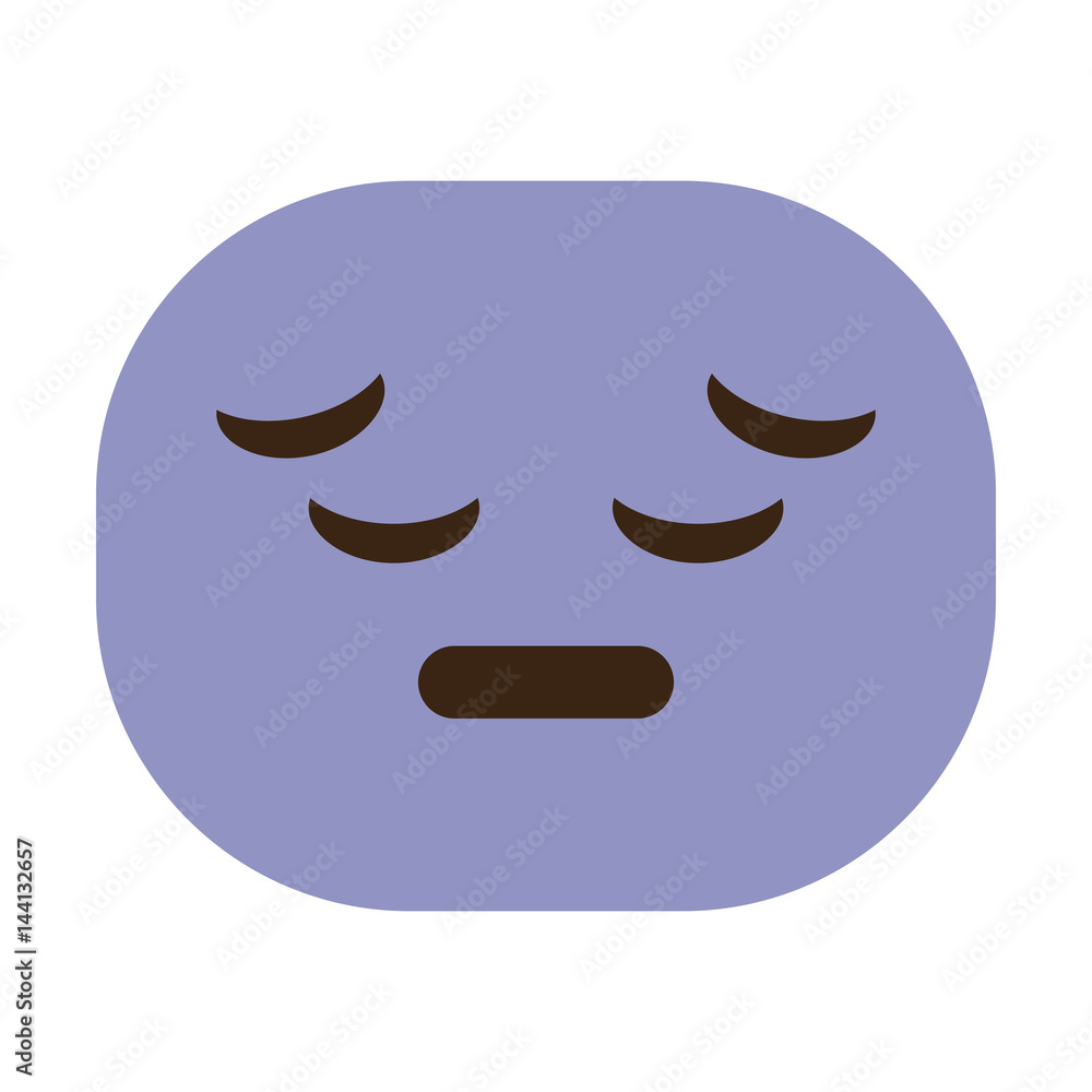 Disappointed cartoon face icon over white background. colorful design. vector illustration Disappointed cartoon face icon over white background. colorful design. vector illustration