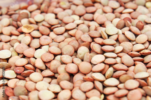 Eating lentils as background.