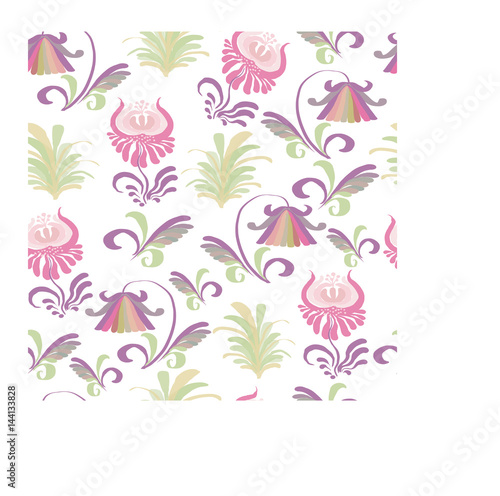 Seamless pattern with flowers.