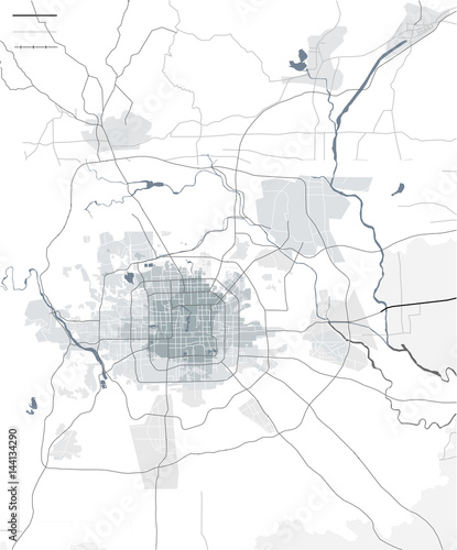 vector map of the city of Peking, China