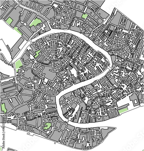 map of the city of Venice, Italy