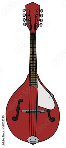 Modern red country mandolin