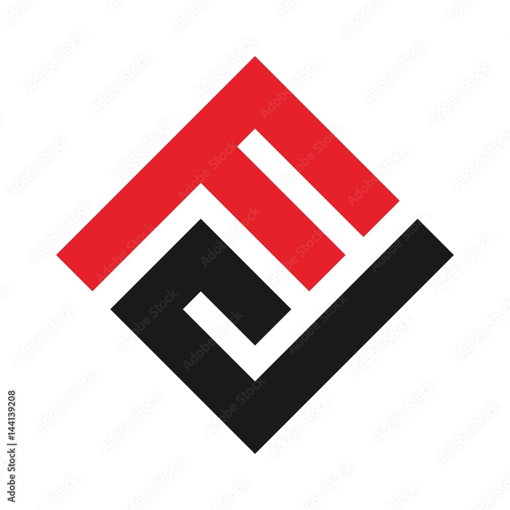 Letter f and j logo vector stock vector adobe stock