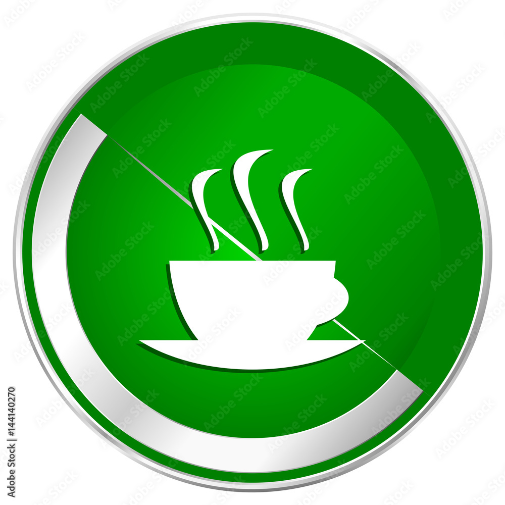 Espresso silver metallic border green web icon for mobile apps and internet. Espresso silver metallic border green web icon for mobile apps and internet.