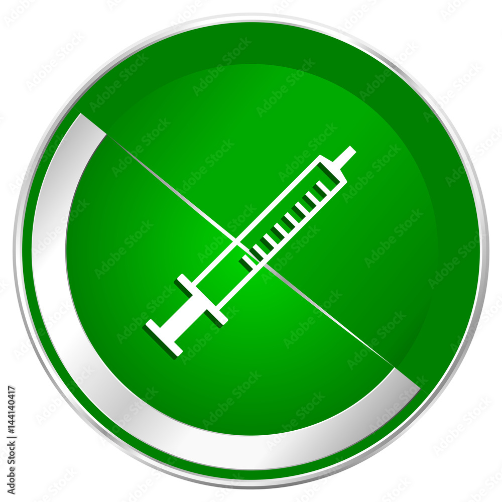 Medicine silver metallic border green web icon for mobile apps and internet. Medicine silver metallic border green web icon for mobile apps and internet.