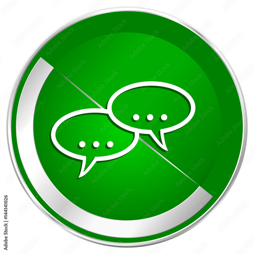 Forum silver metallic border green web icon for mobile apps and internet. Forum silver metallic border green web icon for mobile apps and internet.
