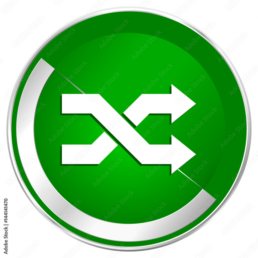 Aleatory silver metallic border green web icon for mobile apps and internet. Aleatory silver metallic border green web icon for mobile apps and internet.