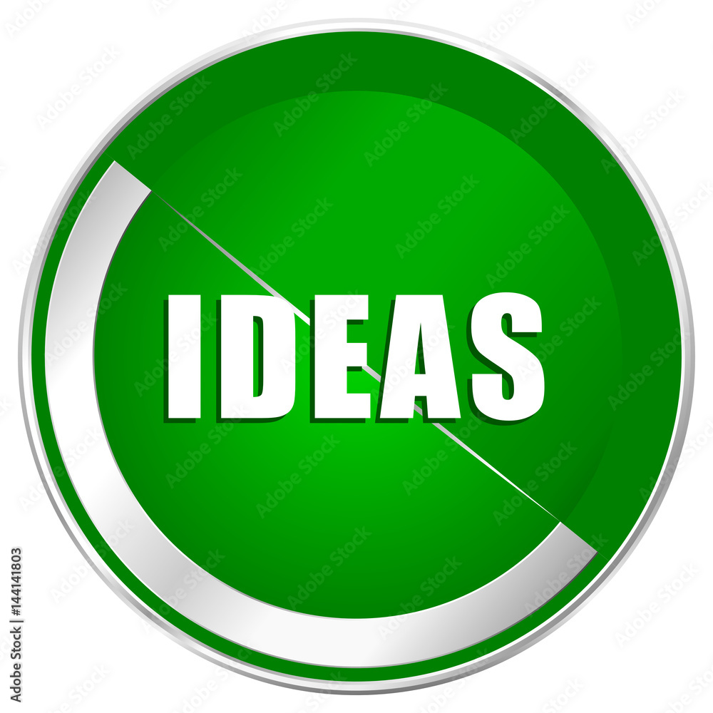 Ideas silver metallic border green web icon for mobile apps and internet. Ideas silver metallic border green web icon for mobile apps and internet.