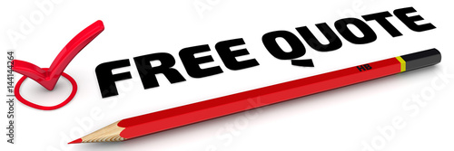 Free quote. The check mark 