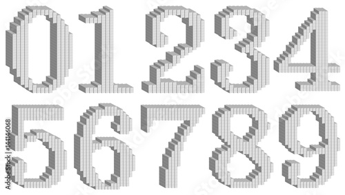 数字　立体　キューブ　アイコン