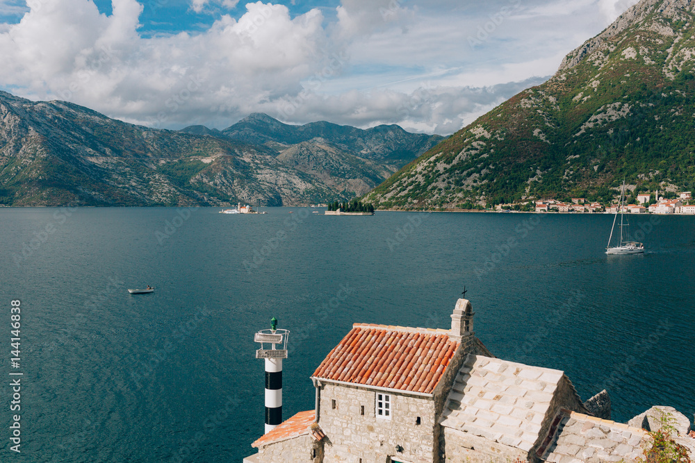 Church of Our Lady of the Angels in Donji Stoliv, Montenegro, Kotor Bay, the Balkans, the Adriatic Sea.
