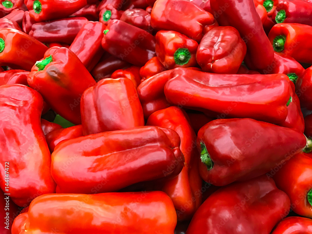 Fresh red peppers. Fresh red peppers.