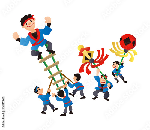 梯子乗り出初式