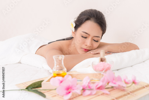 woman in spa salon