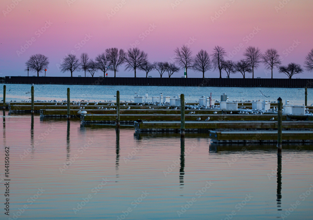Evening Twilight at the Lakefront 