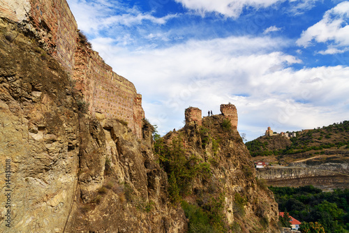 Ruins of Narikala Fortress in Tbilisi, Georgia
