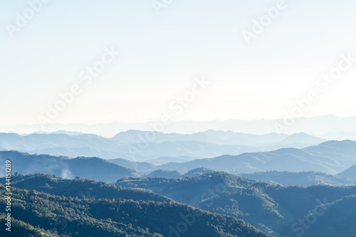 Mountain landscape and skyline