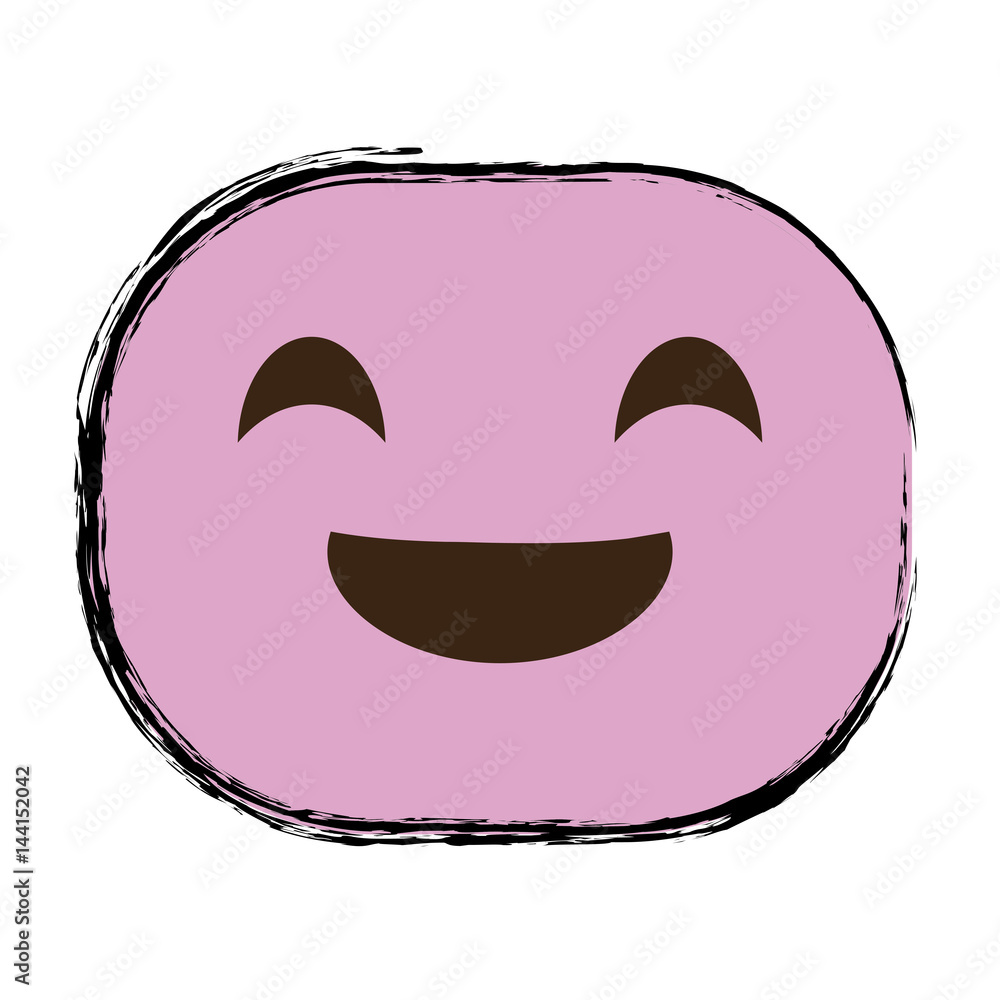 happy cartoon face icon over white background. colorful design. vector illustration happy cartoon face icon over white background. colorful design. vector illustration