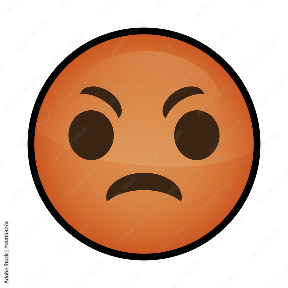 angry cartoon face icon over white background. colorful design. vector illustration angry cartoon face icon over white background. colorful design. vector illustration