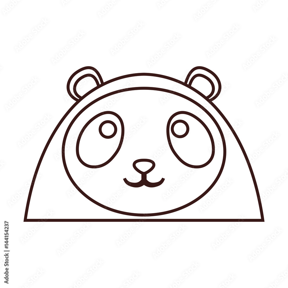 kawaii goggle bear face icon over white background. vector illustration kawaii goggle bear face icon over white background. vector illustration