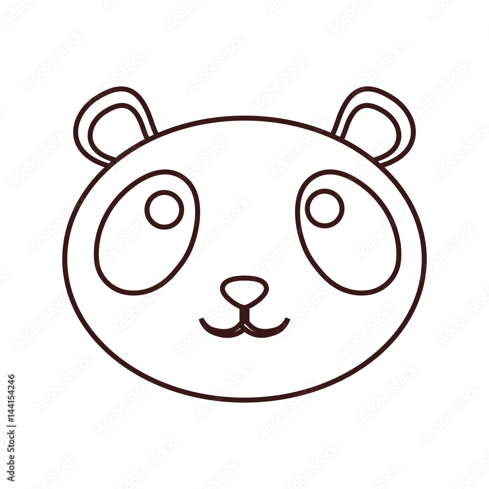 kawaii goggle bear face icon over white background. vector illustration kawaii goggle bear face icon over white background. vector illustration