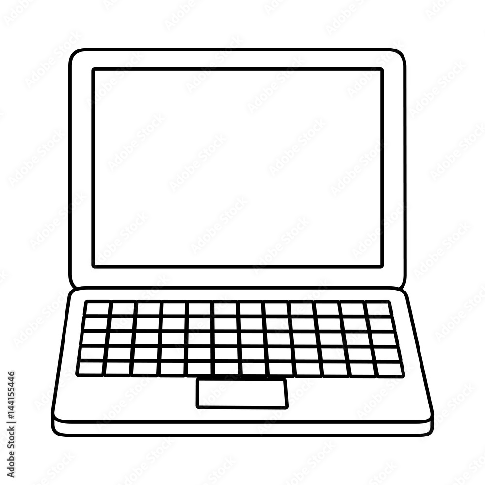 laptop computer device icon over white background. vector illustration laptop computer device icon over white background. vector illustration