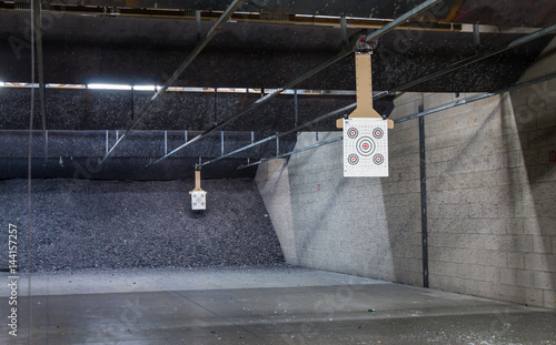 Target rows at a shooting range.