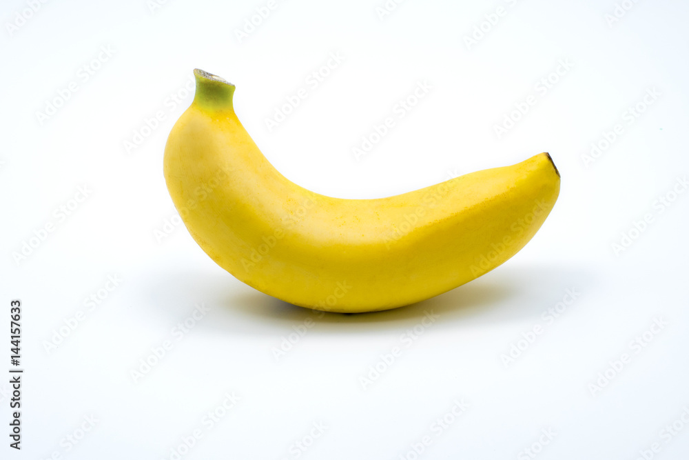 single banana isolated on white background. single banana isolated on white background.