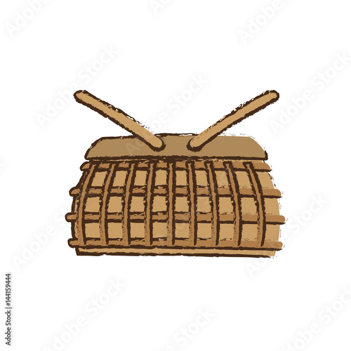basket winker picnic design vector illustration eps 10