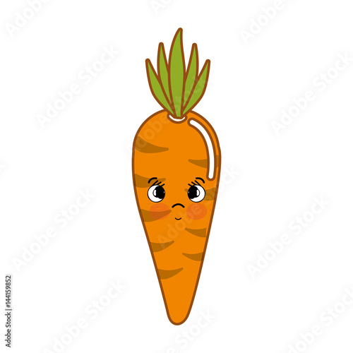 kawaii cute shy carrot vegetable
