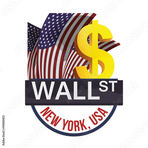 wall street new york exchange money business vector illustration eps 10