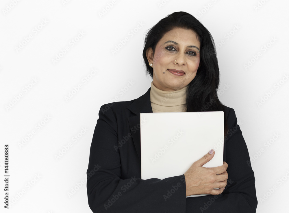Indian Asian Woman Business Documents Concept Indian Asian Woman Business Documents Concept