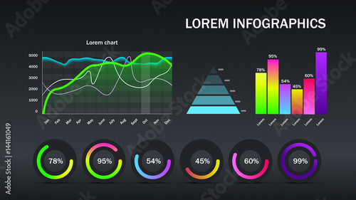 Template dashboard infographic